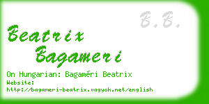 beatrix bagameri business card