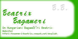 beatrix bagameri business card